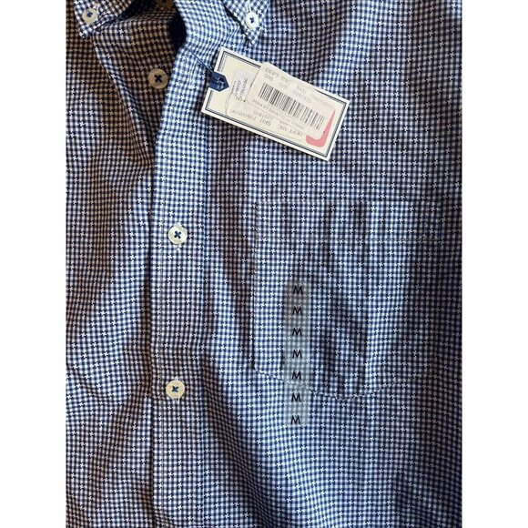 ROWM Mens Long Sleeve Button Down Shirt Size M NWT Blue White 100% Cotton - Picture 3 of 12